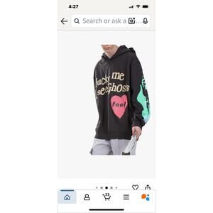 Lucky Me I See Ghosts Hoodie Oversized Mens Size Small